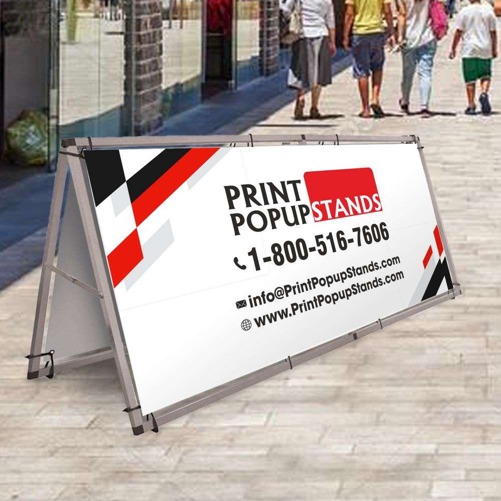 8 ft A Frame Banner Display, Custom Outdoor Banners Stand |Trade Show ...