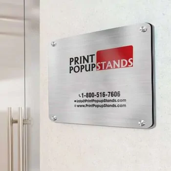 Brushed Aluminum Signs